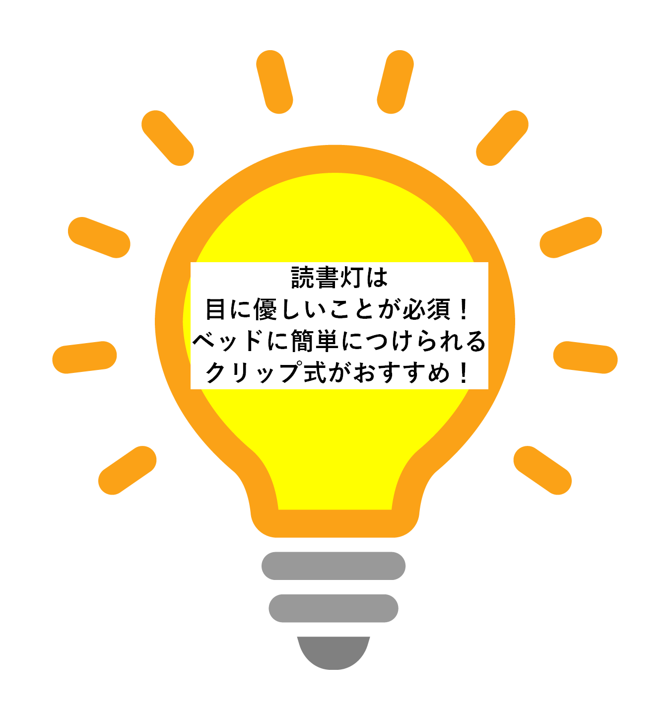 ベッドでの読書にはクリップ読書灯がおすすめ